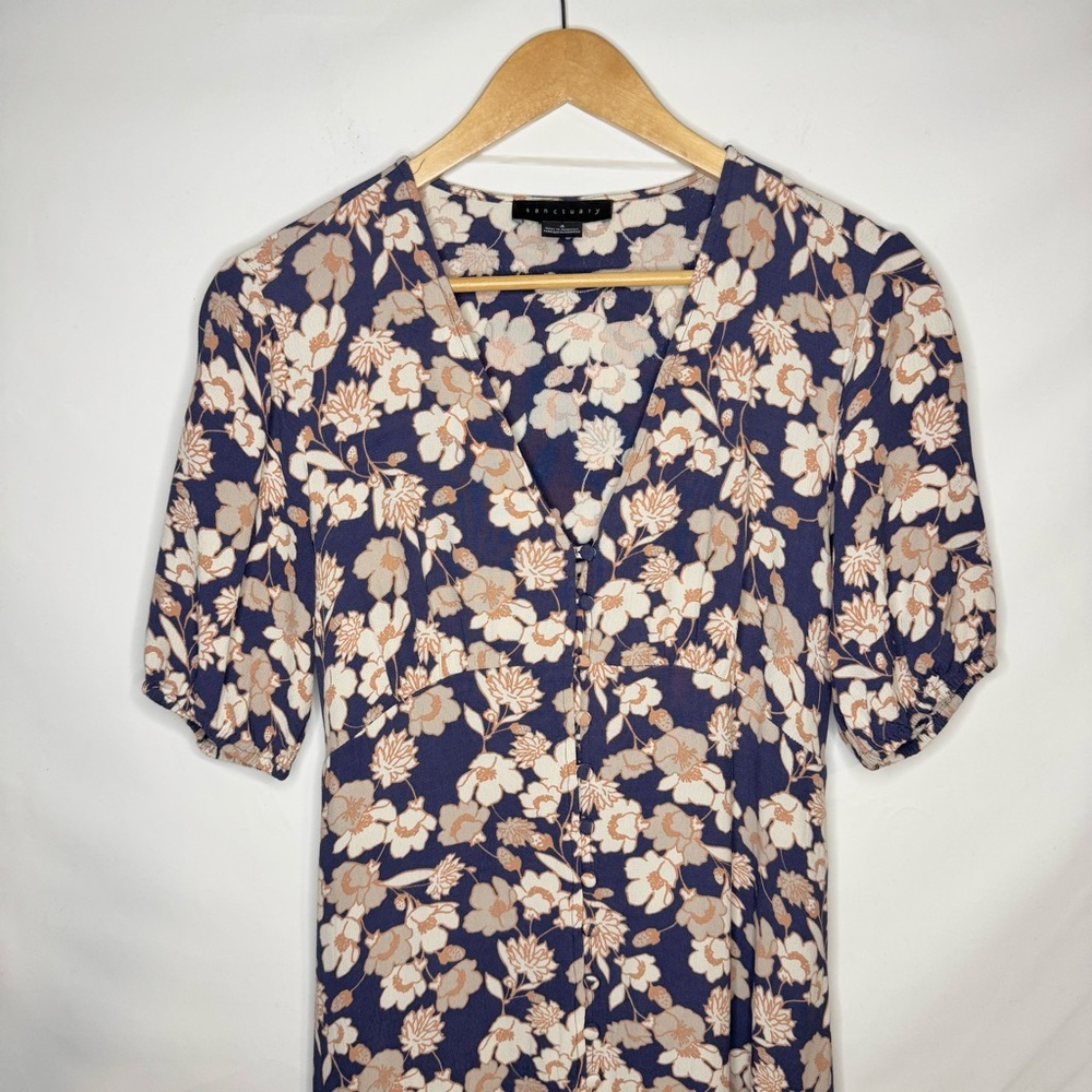 Sanctuary Florence Short Sleeve Maxi Dress in Stencil Floral Print Size 4 - Picture 3 of 10